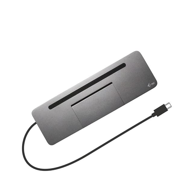 I-TEC USB-C Metal 4K 3xDisplay DS 1xHDMI 1xVGA 1xDP 1xSD+1x microSD-kortläsare 1xGLAN 1x3.5mm Audio 2xUSB 3.0 2xUSB 2.0 1xUSB-C PD (C31FLATDOCKPDPRO)