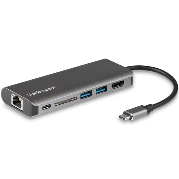 StarTech.com USB-C Multiport Adapter SD-kortlæser Strømforsyning 4K HDMI GbE 2x USB 3.0