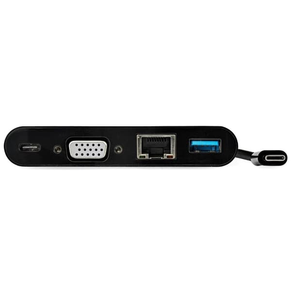 StarTech.com USB-C VGA Multiport Adapter - Strømforsyning (60W) - USB 3.0 - GbE - USB C Adapter til Mac Windows Chrome OS - Dockingstation - USB-C - V