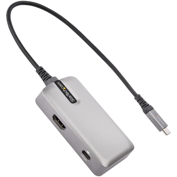 StarTech.com USB-C Multiport Adapter - USB-C till 4K 60Hz HDMI 2.0 - 100W Power Delivery Pass-through - 3-Port 10Gbit/s USB 3.1 Hub - Reseadapter USB