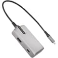 Miniatyrbild 3 av 10: StarTech.com USB-C Multiport Adapter - USB-C till 4K 60Hz HDMI 2.0 - 100W Power Delivery Pass-through - 3-Port 10Gbit/s USB 3.1 Hub - Reseadapter USB