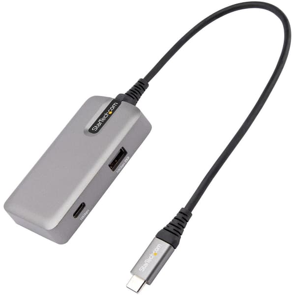 StarTech.com USB-C Multiport Adapter - USB-C till 4K 60Hz HDMI 2.0 - 100W Power Delivery Pass-through - 3-Port 10Gbit/s USB 3.1 Hub - Reseadapter USB