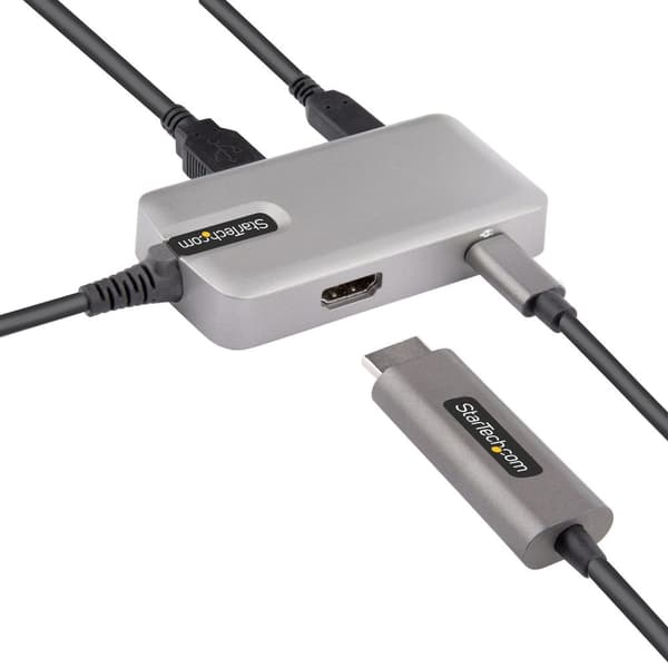 StarTech.com USB-C Multiport Adapter - USB-C till 4K 60Hz HDMI 2.0 - 100W Power Delivery Pass-through - 3-Port 10Gbit/s USB 3.1 Hub - Reseadapter USB
