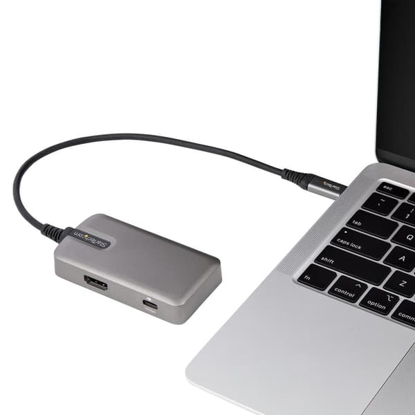 StarTech.com USB-C Multiport Adapter - USB-C till 4K 60Hz HDMI 2.0 - 100W Power Delivery Pass-through - 3-Port 10Gbit/s USB 3.1 Hub - Reseadapter USB