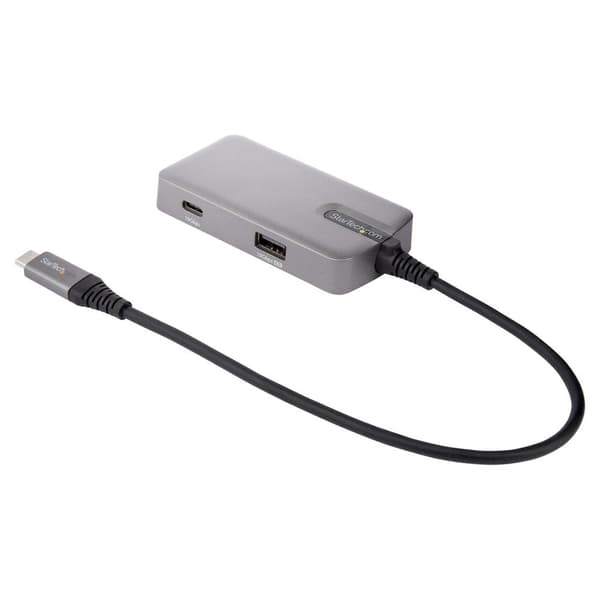 StarTech.com USB-C Multiport Adapter - USB-C till 4K 60Hz HDMI 2.0 - 100W Power Delivery Pass-through - 3-Port 10Gbit/s USB 3.1 Hub - Reseadapter USB