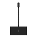 Miniatyrbillede 3 af 6: Belkin USB-C multimedieadapter - sort (HDMI 4K, VGA, Gigabit Ethernet, USB-A 3.0)