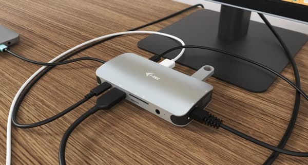 I-TEC USB-C Metal Nano Dock 1xHDMI 1xVGA 1xSD-kortläsare 1xmicroSD-kortläsare 1xGLAN 1xAudio/Mic 3xUSB 3.1 1xUSB-C Data 1xUSB-C PD (C31NANODOCKVGAPD)