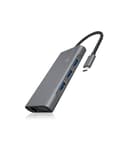 Miniatyrbillede 8 af 8: ICY BOX USB-C Dock med HDMI, USB 3.0 Hub, strømforsyning, LAN, kortlæser, lyd, VGA til MacBook og bærbar, aluminium