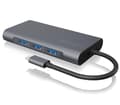 Miniatyrbillede 1 af 8: ICY BOX USB-C Dock med HDMI, USB 3.0 Hub, strømforsyning, LAN, kortlæser, lyd, VGA til MacBook og bærbar, aluminium