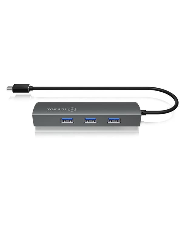 RaidSonic ICY BOX IB-HUB1406-C - Dockingstation - (USB-C) - GigE