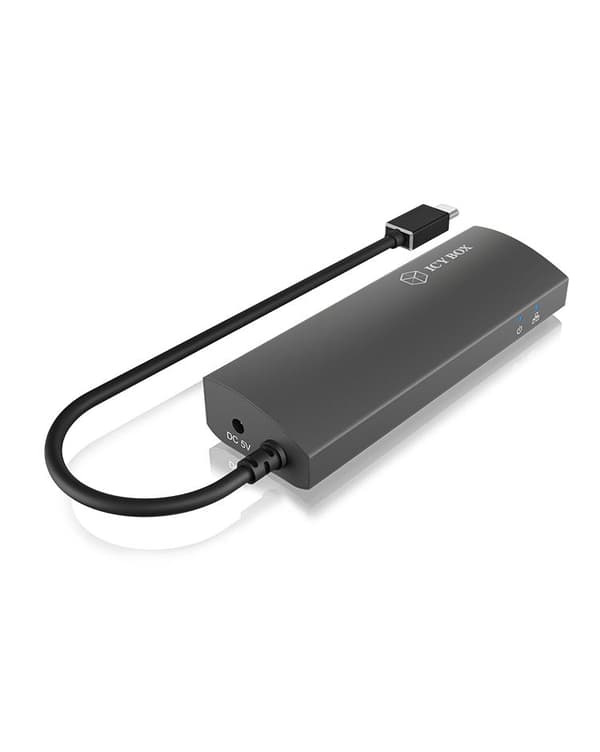 RaidSonic ICY BOX IB-HUB1406-C - Dockingstation - (USB-C) - GigE