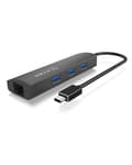 Miniatyrbillede 1 af 5: RaidSonic ICY BOX IB-HUB1406-C - Dockingstation - (USB-C) - GigE