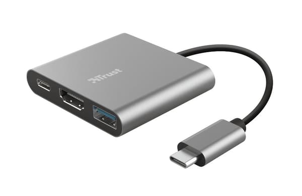 Trust Dalyx USB 3.2 Gen 1 (3.1 Gen 1) Type-C 5 Mbit/s alumiini, musta