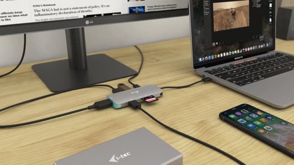 I-TEC USB C Metal Nano Dockningsstation 1xHDMI 4K 1xSD kortläsare 1xmicroSD kortläsare 3xUSB 3.0 port 1xUSB-C PD kompatibel med TB3 (C31NANODOCKPD)