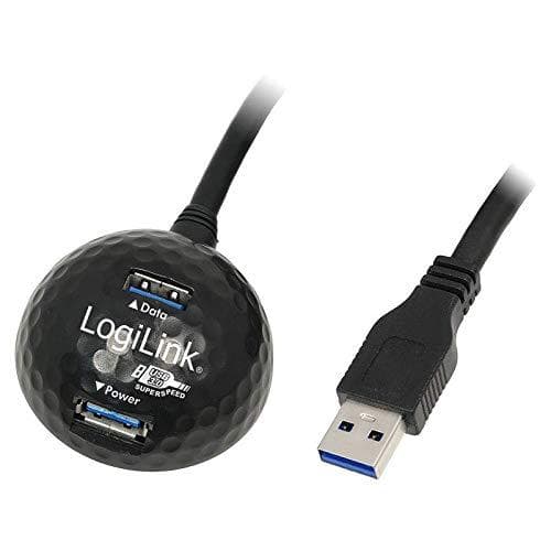 LogiLink CU0035 USB-kabel, USB 3.0 med dockingstation, 1,50m