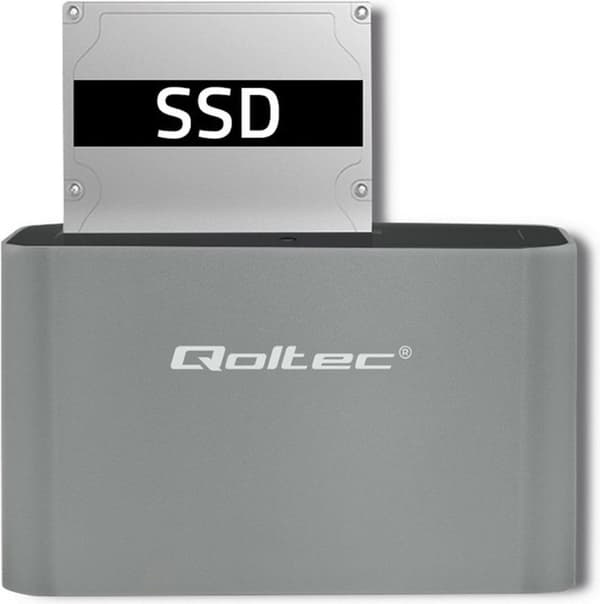 Qoltec 5315 Dockningsstation för hårddisk/SSD | 2,5"/3,5" SATA | USB 3.0