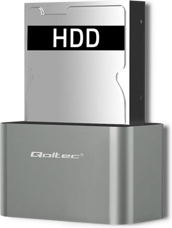 Qoltec 5315 Dockningsstation för hårddisk/SSD | 2,5"/3,5" SATA | USB 3.0