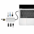 Miniatyrbild 7 av 11: MANHATTAN USB-C 8-i-1 dockningsstation med strömförsörjning USB 3.2 Gen 1 Typ C hane till HDMI hona (4K@30Hz), tre USB-A-portar (upp till 5 Gbps), Gig