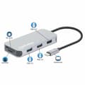Miniatyrbild 11 av 11: MANHATTAN USB-C 8-i-1 dockningsstation med strömförsörjning USB 3.2 Gen 1 Typ C hane till HDMI hona (4K@30Hz), tre USB-A-portar (upp till 5 Gbps), Gig