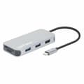 Miniatyrbild 1 av 11: MANHATTAN USB-C 8-i-1 dockningsstation med strömförsörjning USB 3.2 Gen 1 Typ C hane till HDMI hona (4K@30Hz), tre USB-A-portar (upp till 5 Gbps), Gig