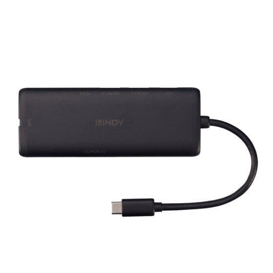Lindy 43358 Dockningsstation för bärbar dator och portreplikator trådbunden USB 3.2 Gen 1 (3.1 Gen 1) Typ-C Svart (43358)