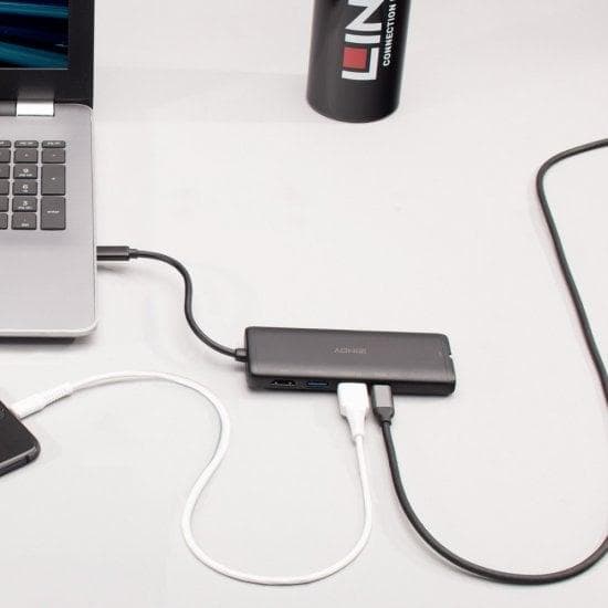 Lindy 43358 Dockningsstation för bärbar dator och portreplikator trådbunden USB 3.2 Gen 1 (3.1 Gen 1) Typ-C Svart (43358)