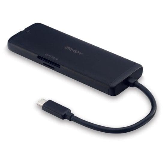 Lindy 43358 Dockningsstation för bärbar dator och portreplikator trådbunden USB 3.2 Gen 1 (3.1 Gen 1) Typ-C Svart (43358)