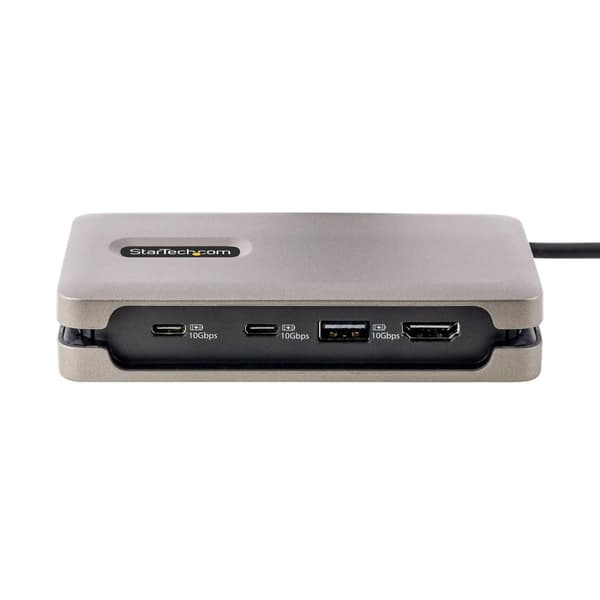 StarTech.com USB-C Multiport Adapter, 4K 60Hz HDMI 2.0b, HDR, USB 3.2 Gen 2 10Gbps Hub (2xUSB-C, 1xUSB-A), 100W PD Pass-Through, Mini Travel Dock, 30c