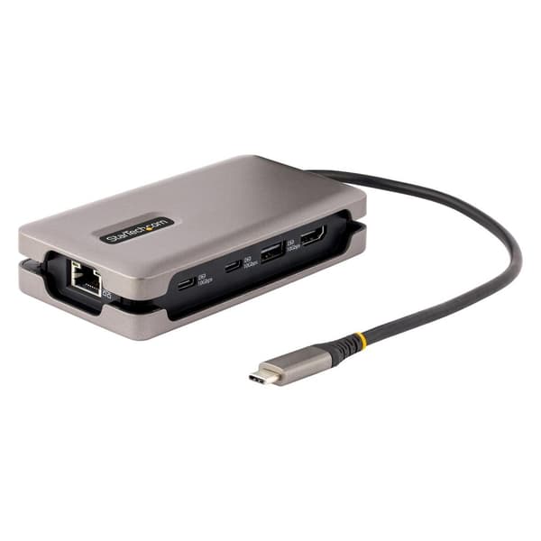 StarTech.com USB-C Multiport Adapter, 4K 60Hz HDMI 2.0b, HDR, USB 3.2 Gen 2 10Gbps Hub (2xUSB-C, 1xUSB-A), 100W PD Pass-Through, Mini Travel Dock, 30c