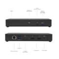 Miniatyrbild 4 av 7: i-tec TB3CDUALDPDOCKPD dockningsstation för bärbar dator och portreplikator Wired Thunderbolt 3 Black