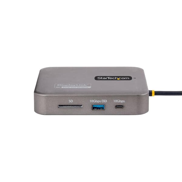 StarTech.com USB C -moniporttinen sovitin, kaksi HDMI-videota, 4K 60 Hz, 2-porttinen 10 Gbps USB-A/USB-C 3.1 -keskitin, 100 W USB-virtalataus, GbE, SD