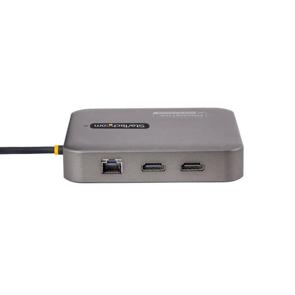 StarTech.com USB C -moniporttinen sovitin, kaksi HDMI-videota, 4K 60 Hz, 2-porttinen 10 Gbps USB-A/USB-C 3.1 -keskitin, 100 W USB-virtalataus, GbE, SD