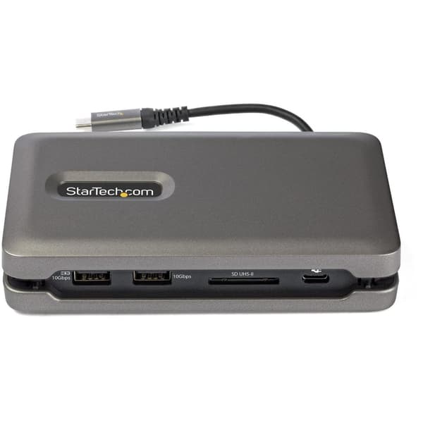 StarTech.com USB C Multiport Adapter - USB C to 4K 60Hz HDMI 2.0 Docking Station/Travel Adapter - 2-Port 10Gbit/s USB Hub - 100W Power Delivery power