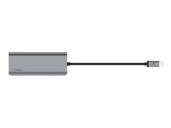 Belkin AVC008BTSGY dockningsstationer för bärbara datorer USB 3.2 Gen 1 (3.1 Gen 1) Type-C Svart, Grå