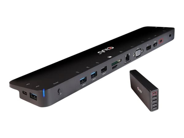 Club 3D Dockningsstation USB-C 3.2 Gen 1 – VGA, HDMI, DP – GigE – 100 Watt