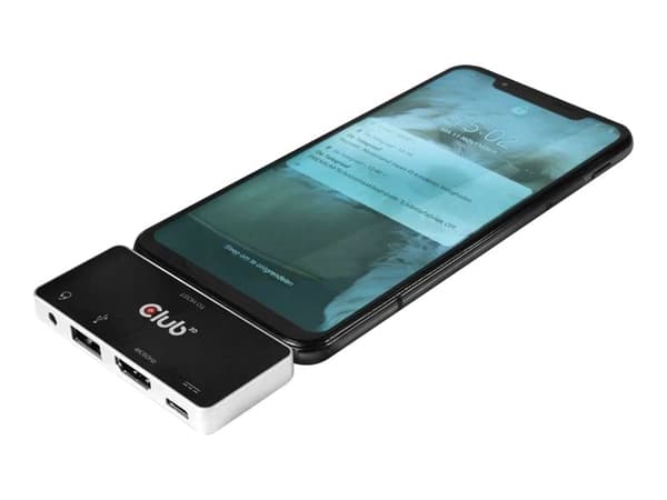 CLUB3D csv-1591 Dockning USB 3.2 Gen 1 (3.1 Gen 1) Type-C Svart, Krom