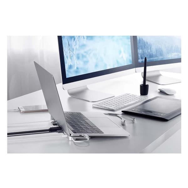 aten Telakka USB-C™ 1x DisplayPort Female / 1x HDMI Type A Female / 1x VGA Female Gigabit Telakka 11-Väylä Hopea