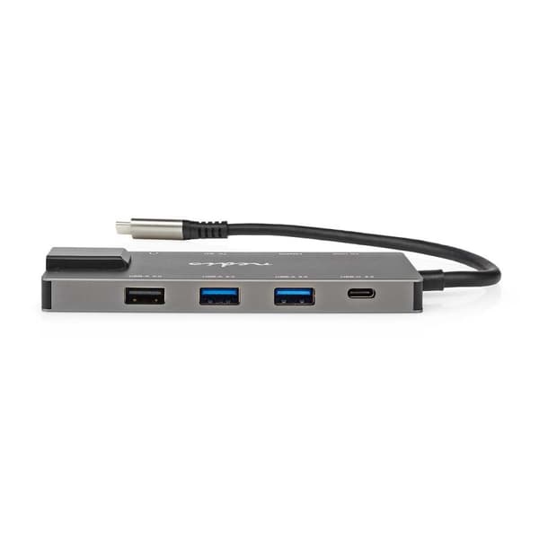 Nedis USB Multi-Port Adapter | 10-i-1 | USB 3.2 Gen 1 | USB-C™ Hane | HDMI™ Utgång / RJ45 Hona / SD / 2x USB-C™ / 3.5 mm Hona / 3x USB-A Hona | 5 Gbps