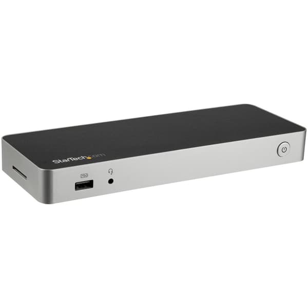 StarTech.com USB-C Dual-4K-skærmdockingstation til bærbare computere - 60W USB-strømforsyning - SD-kortlæser - Dockingstation - USB-C - GigE - 60 Watt