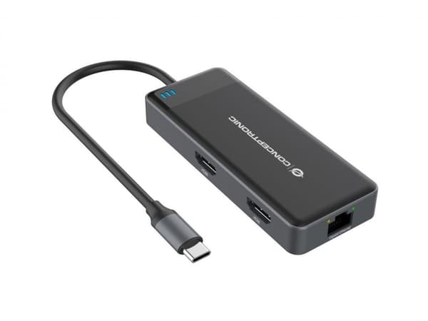 Conceptronic - Dockningsstation - USB-C - 2 x HDMI - GigE (DONN14G)