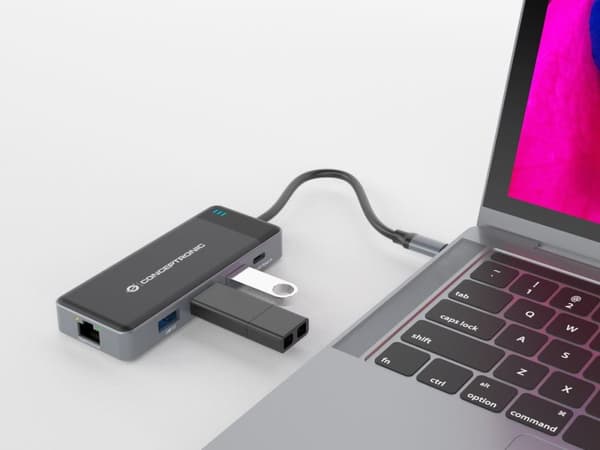 Conceptronic - Dockningsstation - USB-C - 2 x HDMI - GigE (DONN14G)