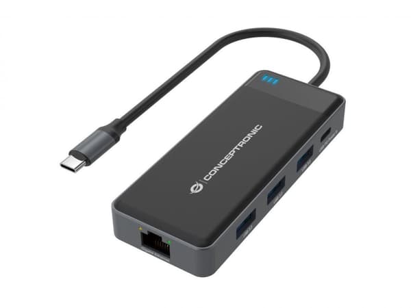 Conceptronic - Dockingstation - USB-C - 2 x HDMI - GigE (DONN14G)