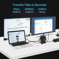 Miniatyrbilde 6 av 8: NÖRDIC 2 til 14 USB-C Macbook-dokkingstasjon to skjermer 2xHDMI 4K60Hz 7xUSB 1xUSB-C PD100W 1xRJ45 1xAudio 1xSD Thunderbolt 3/4 USB4