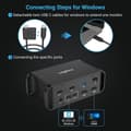 Miniatyrbilde 7 av 8: NÖRDIC 2 til 14 USB-C Macbook-dokkingstasjon to skjermer 2xHDMI 4K60Hz 7xUSB 1xUSB-C PD100W 1xRJ45 1xAudio 1xSD Thunderbolt 3/4 USB4