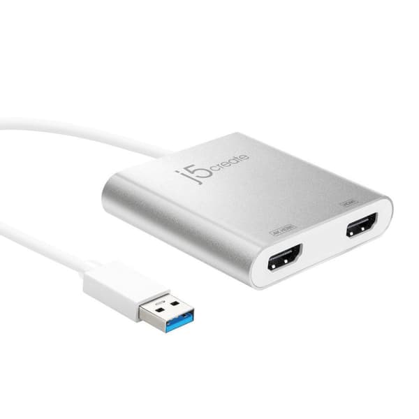 j5create JUA365-N USB 3.0 till Dual HDMI Multi-Monitor Adapter