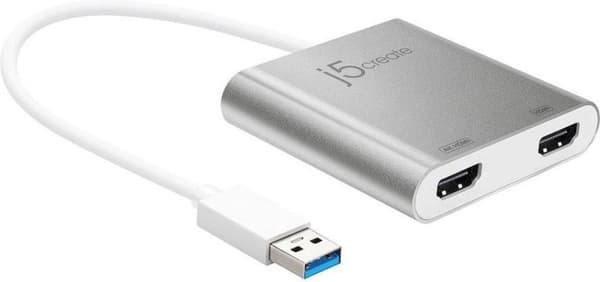 j5create JUA365-N USB 3.0 till Dual HDMI Multi-Monitor Adapter