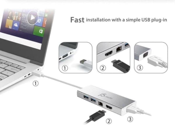j5create JUD380-N USB 3.0 Mini Dock