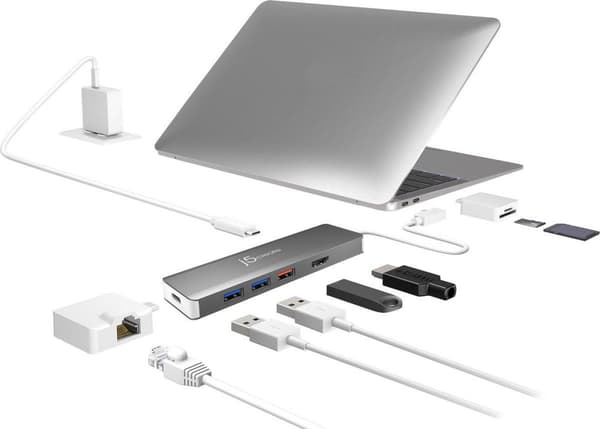 j5create JCD375-N USB-C modulär multiadapter med 2 kit