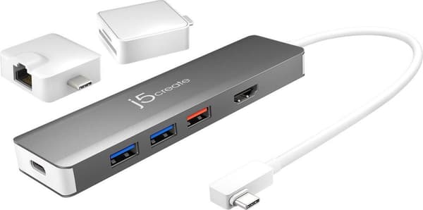 j5create JCD375-N USB-C modulär multiadapter med 2 kit