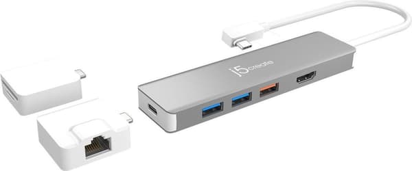 j5create JCD375-N USB-C modulær multiadapter med 2 sæt